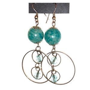 Blue dangling earrings
